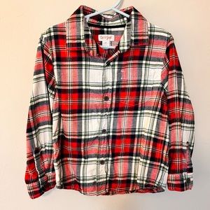 Cat & Jack Christmas plaid button down (5)